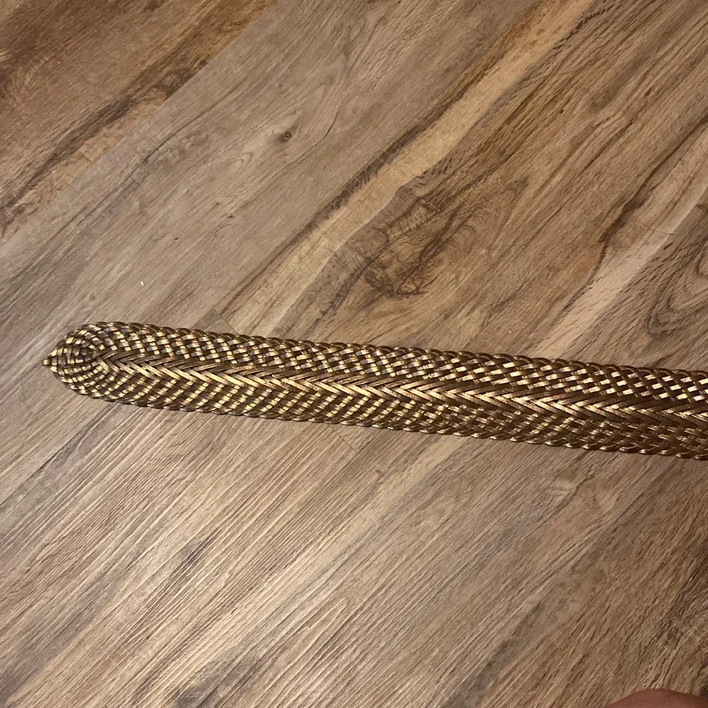Y2K Genuine Leather Wide Woven Belt